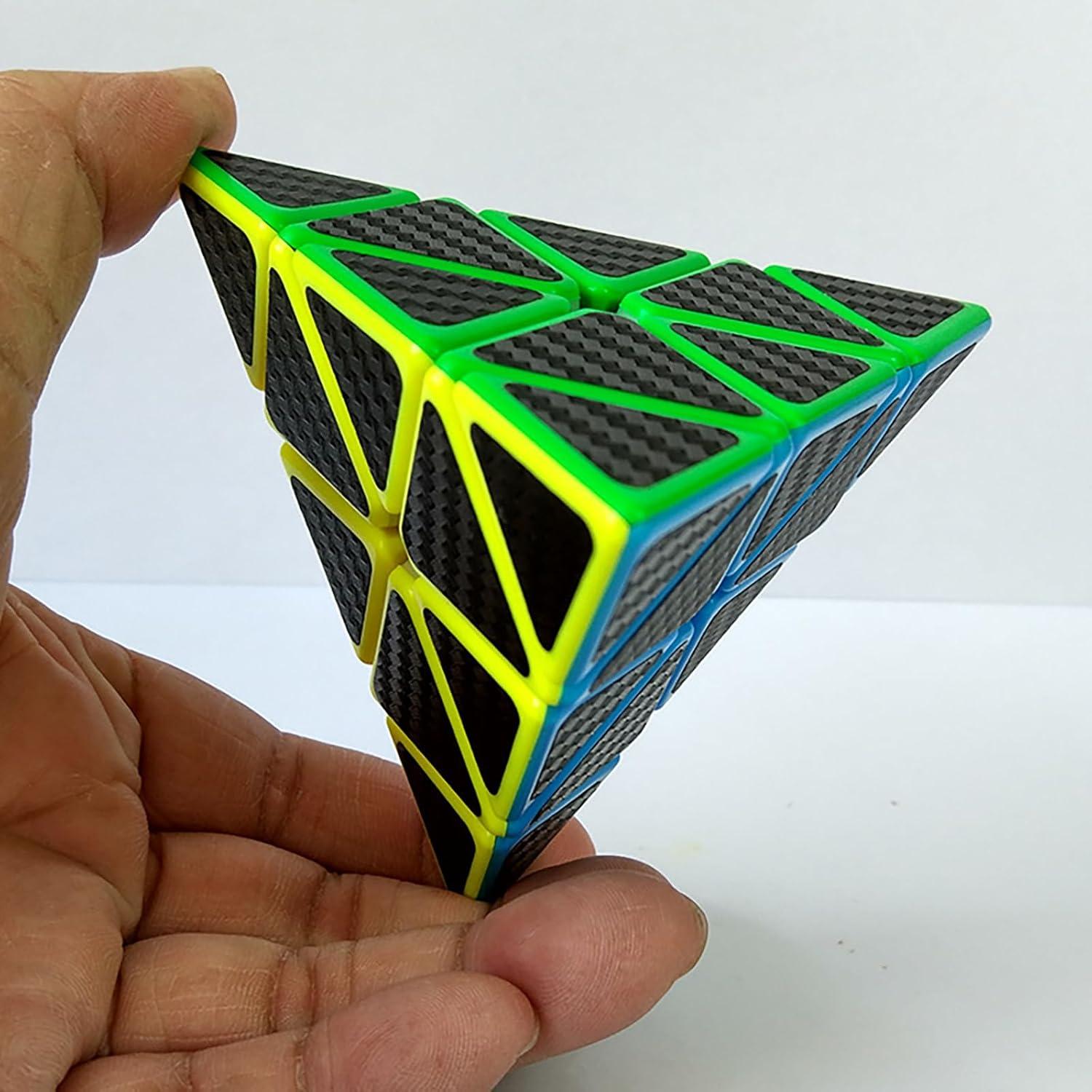 Cubo de Velocidad Pirámide 3x3 AMAZA con Fibra de Carbono
