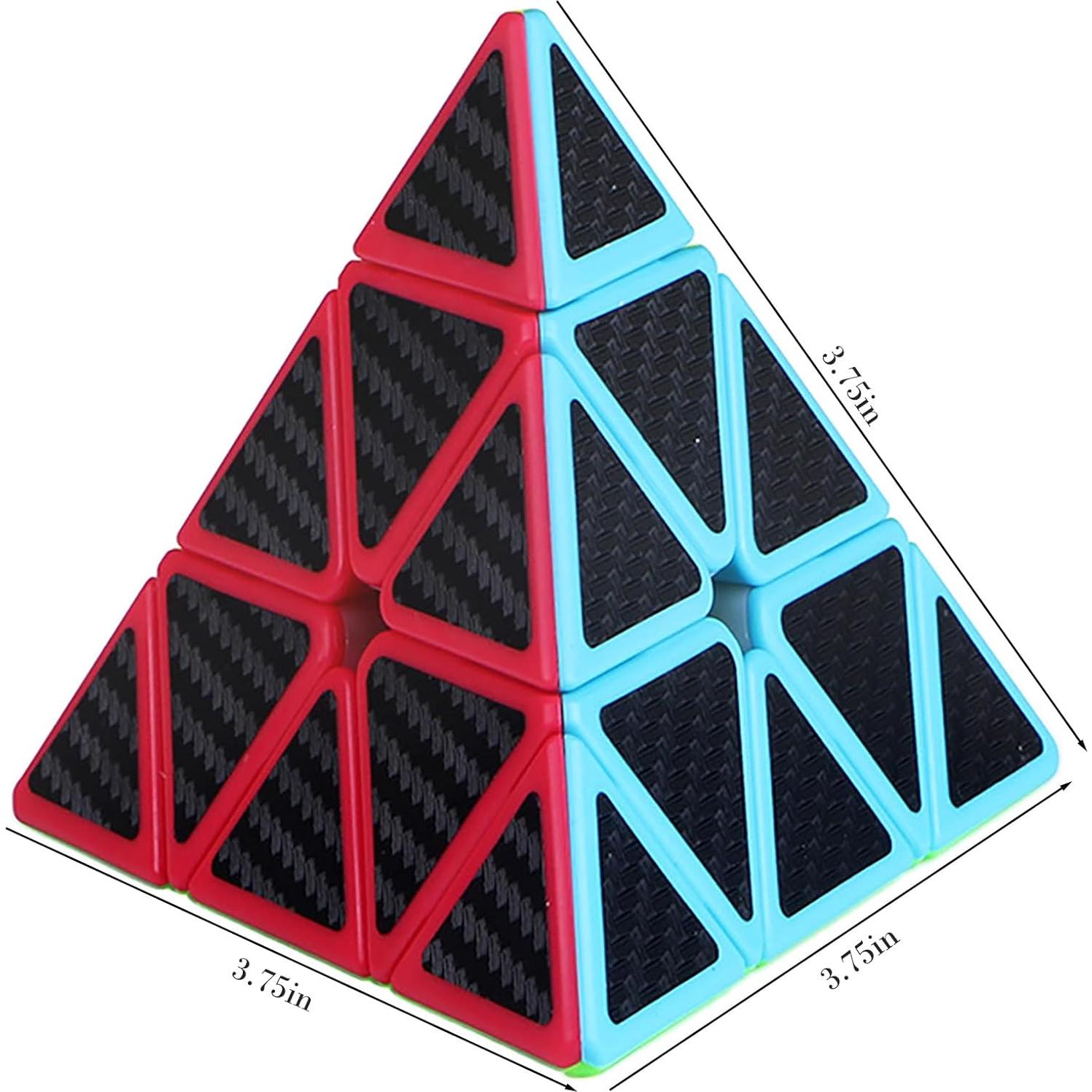 Cubo de Velocidad Pirámide 3x3 AMAZA con Fibra de Carbono