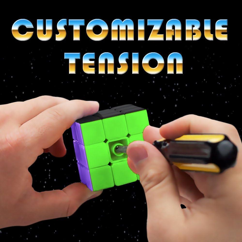 Cubo de Rompecabezas 3x3 Brybelly Neón Retro 80s Sin Pegatinas