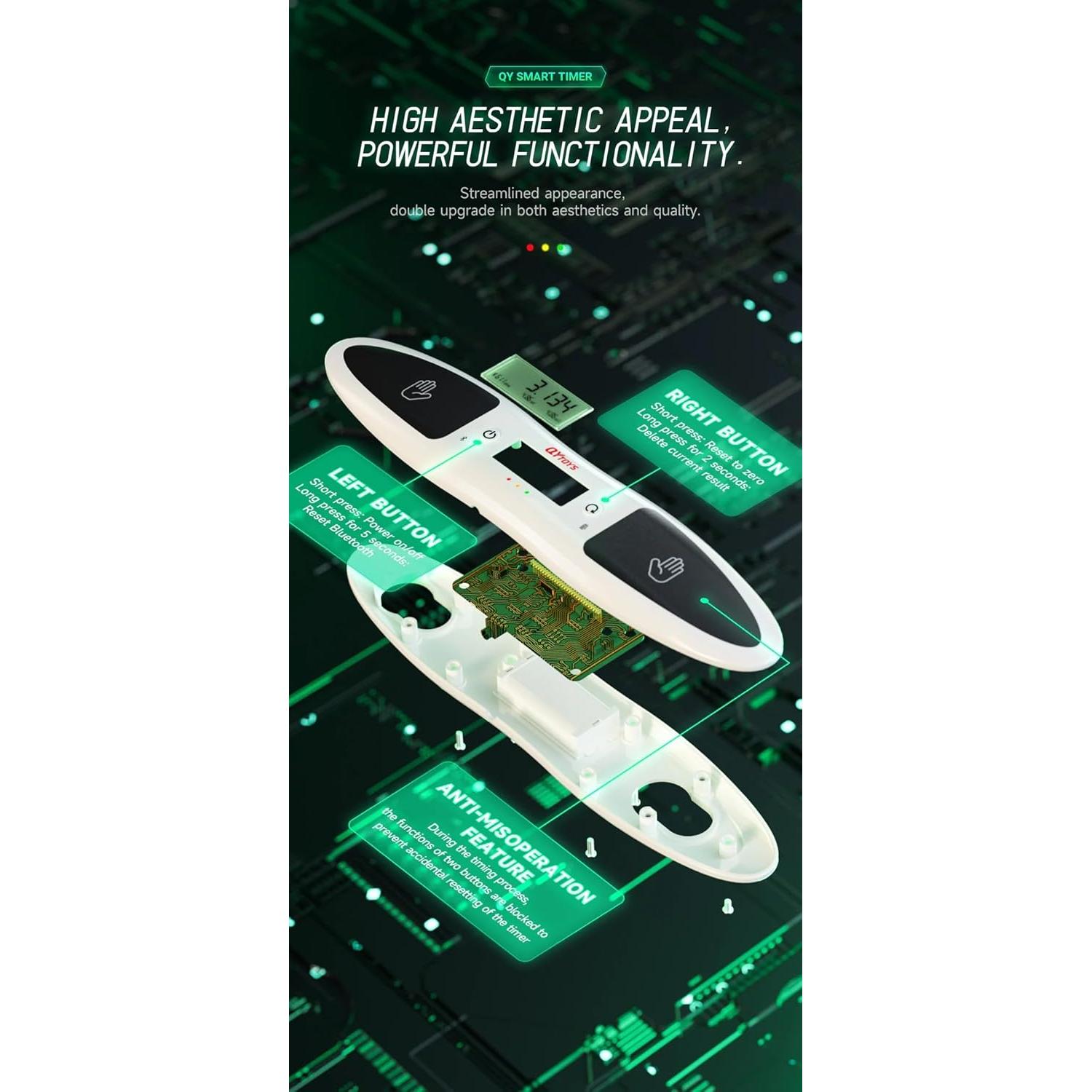 Temporizador Inteligente Cuberspeed QiYi GAN ST-2 209g