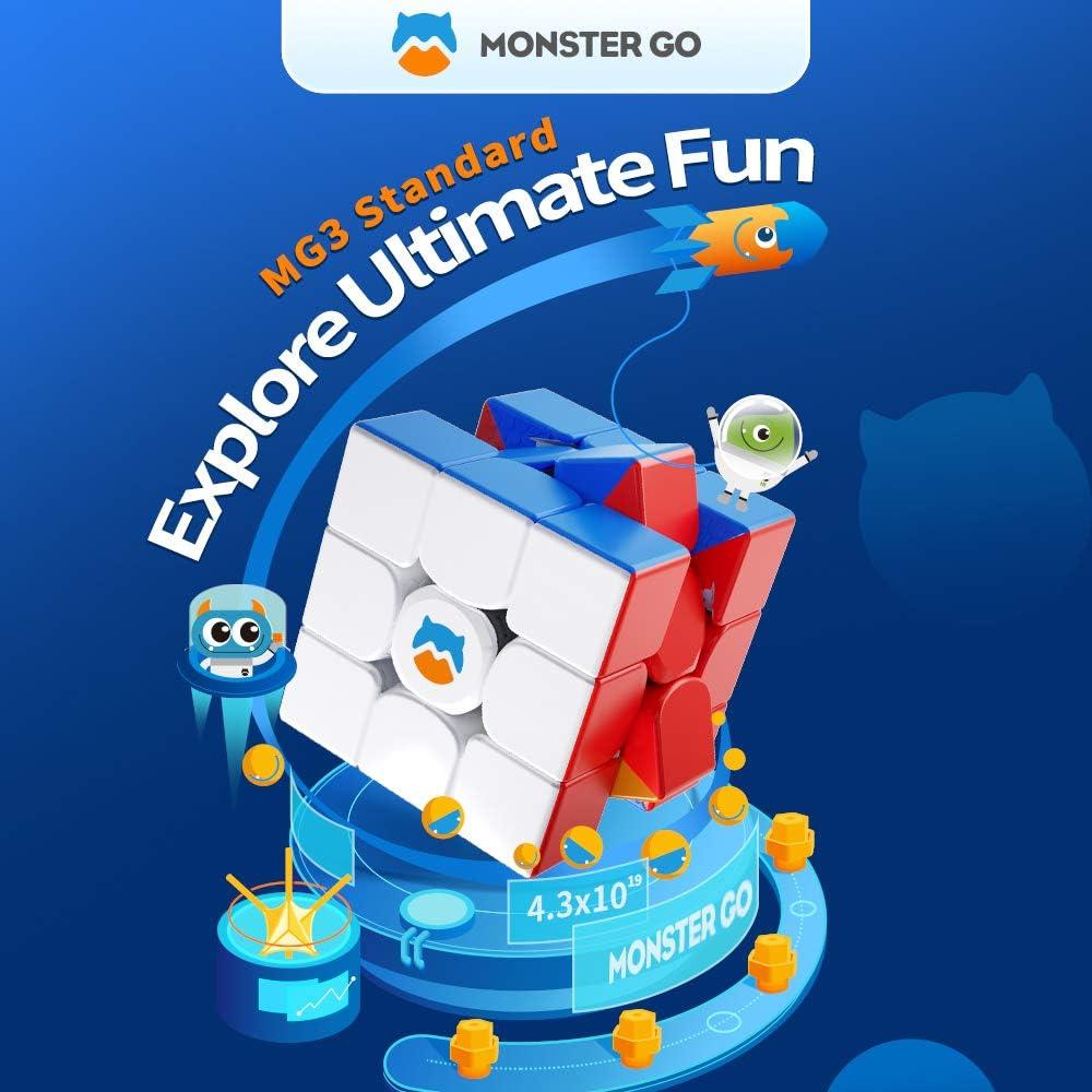 Cubo de Velocidad 3x3 Monster Go MG 356 v2 para Niños