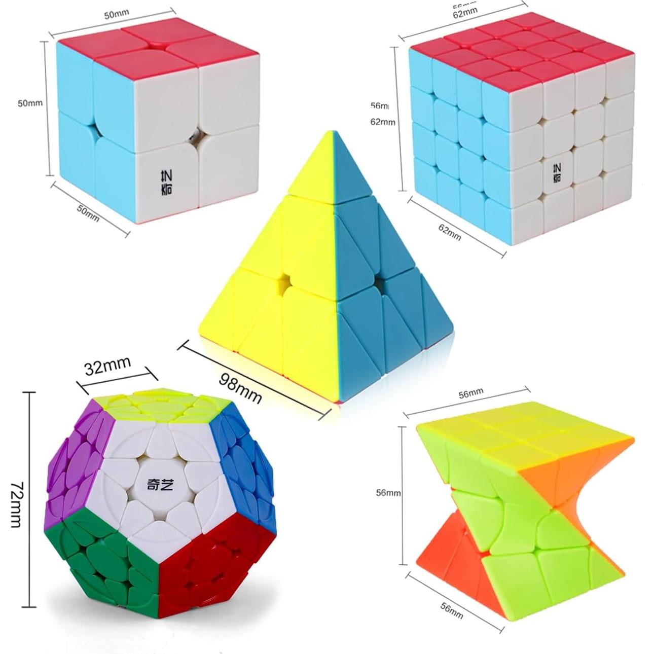 Juego de Cubos Rápidos Roxenda 2x2 4x4 Megaminx Pirámide