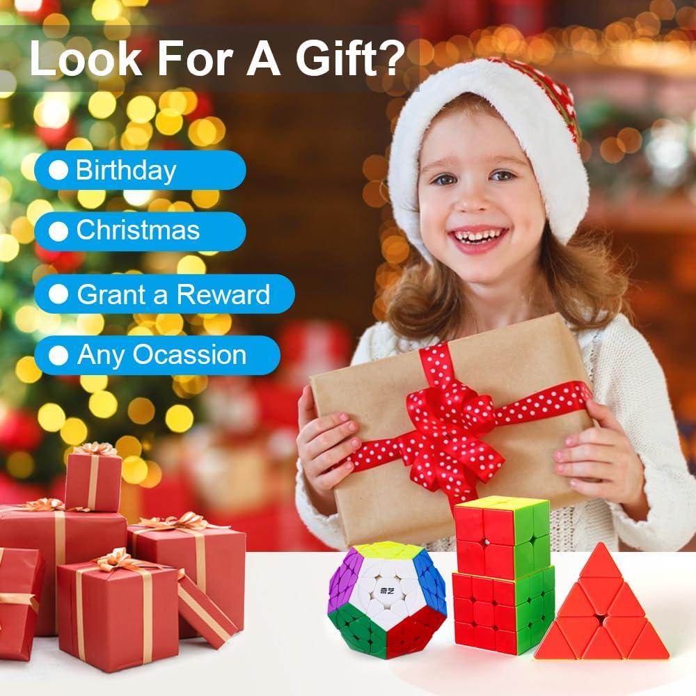 Juego de Cubos Rápidos Roxenda 2x2 4x4 Megaminx Pirámide