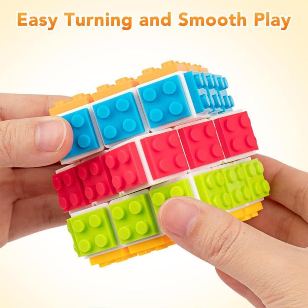 Cubo Mágico D-FantiX 3x3x3 con Bloques de Construcción 60 Piezas