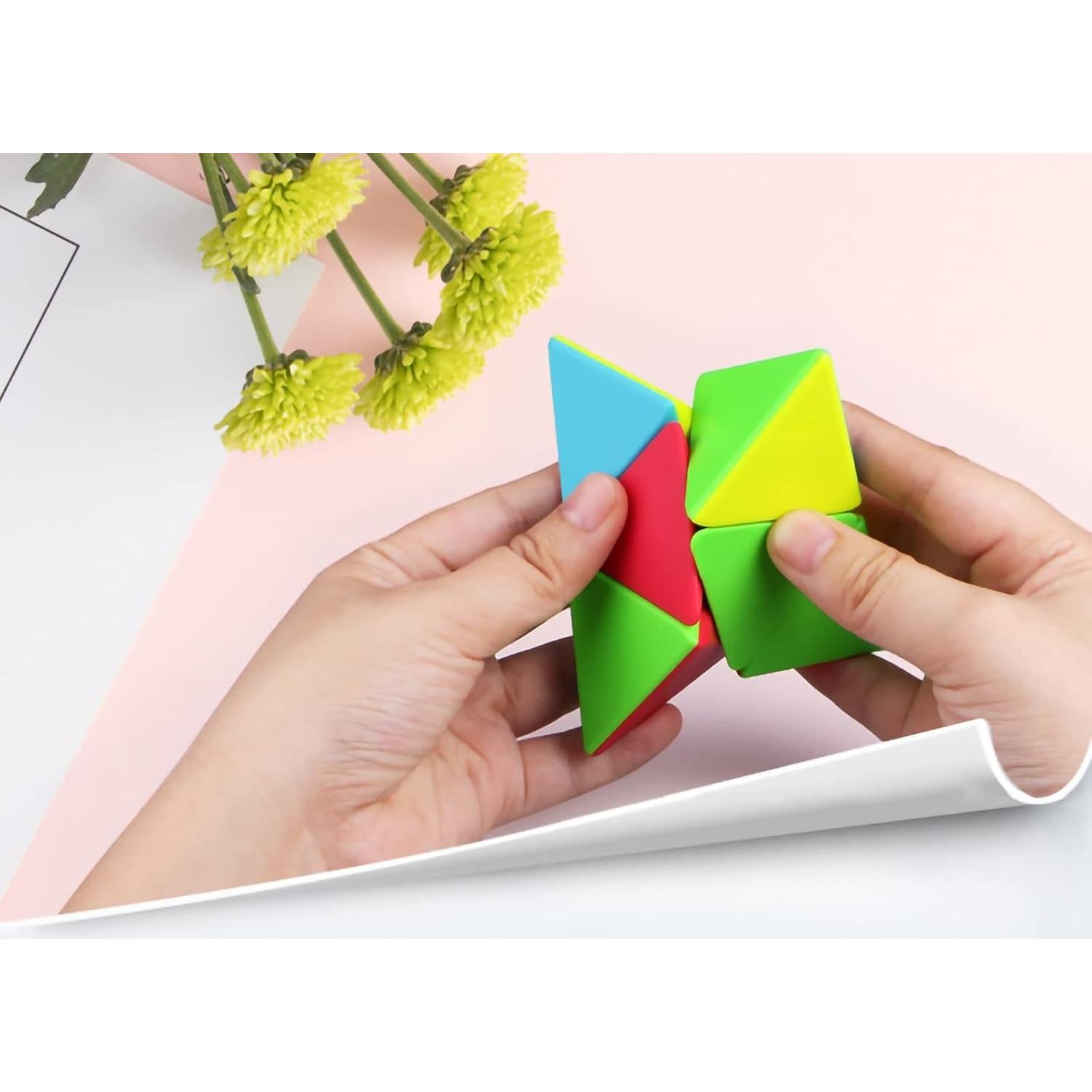 Cubo de Velocidad Pirámide 2x2 AMAZA Juguete Puzzle Colorido