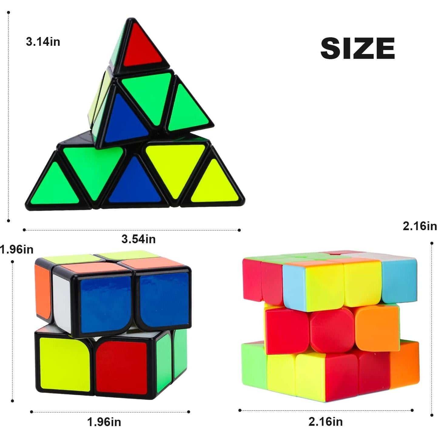 Conjunto de Cubos Mágicos STEAM Life 3 Pack - 3x3, 2x2 y Pirámide