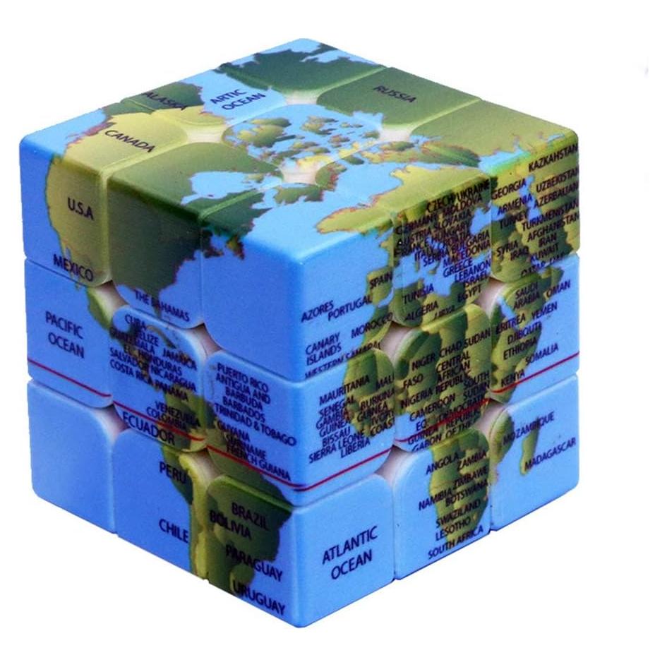 Rompecabezas Mágico Cubo 3x3 LoyoE Mapa del Mundo 5.6cm