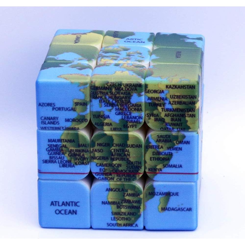 Rompecabezas Mágico Cubo 3x3 LoyoE Mapa del Mundo 5.6cm