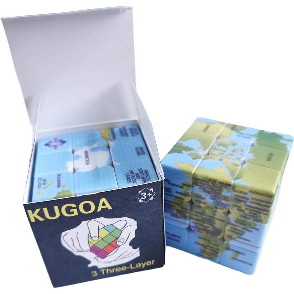 Rompecabezas Mágico Cubo 3x3 LoyoE Mapa del Mundo 5.6cm