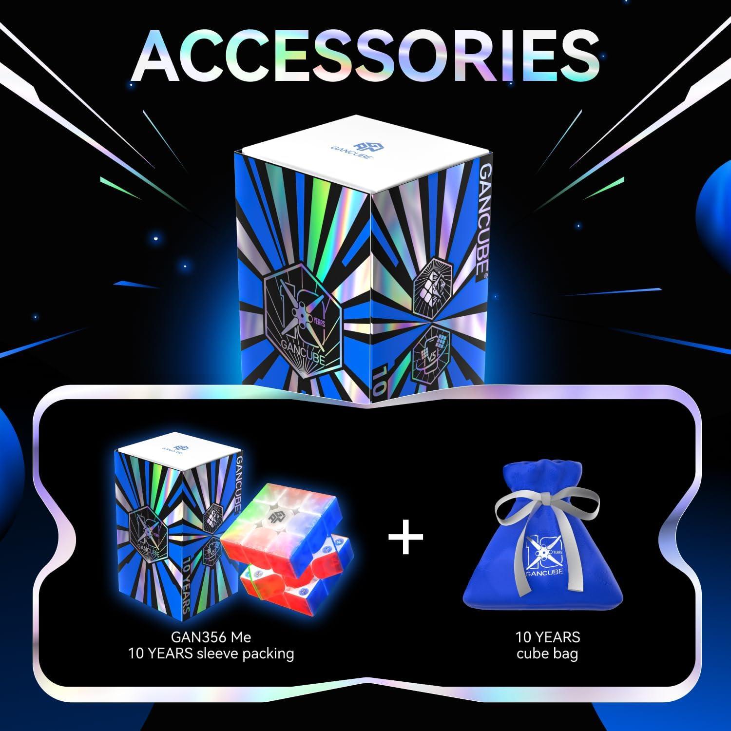 Cubo Magnético de Velocidad GAN 356 M E UV 3x3 - Edición 10 Años