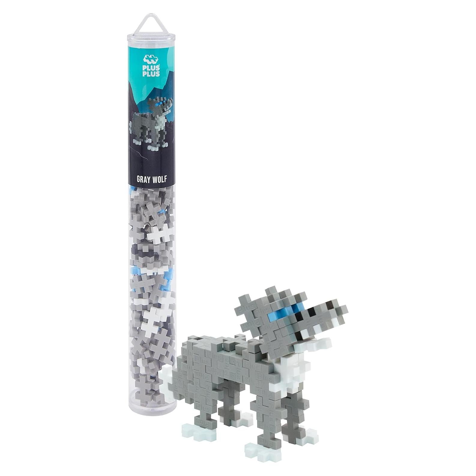 Plus Plus Tubo Mini Creador de Lobo - 70 Piezas 3D