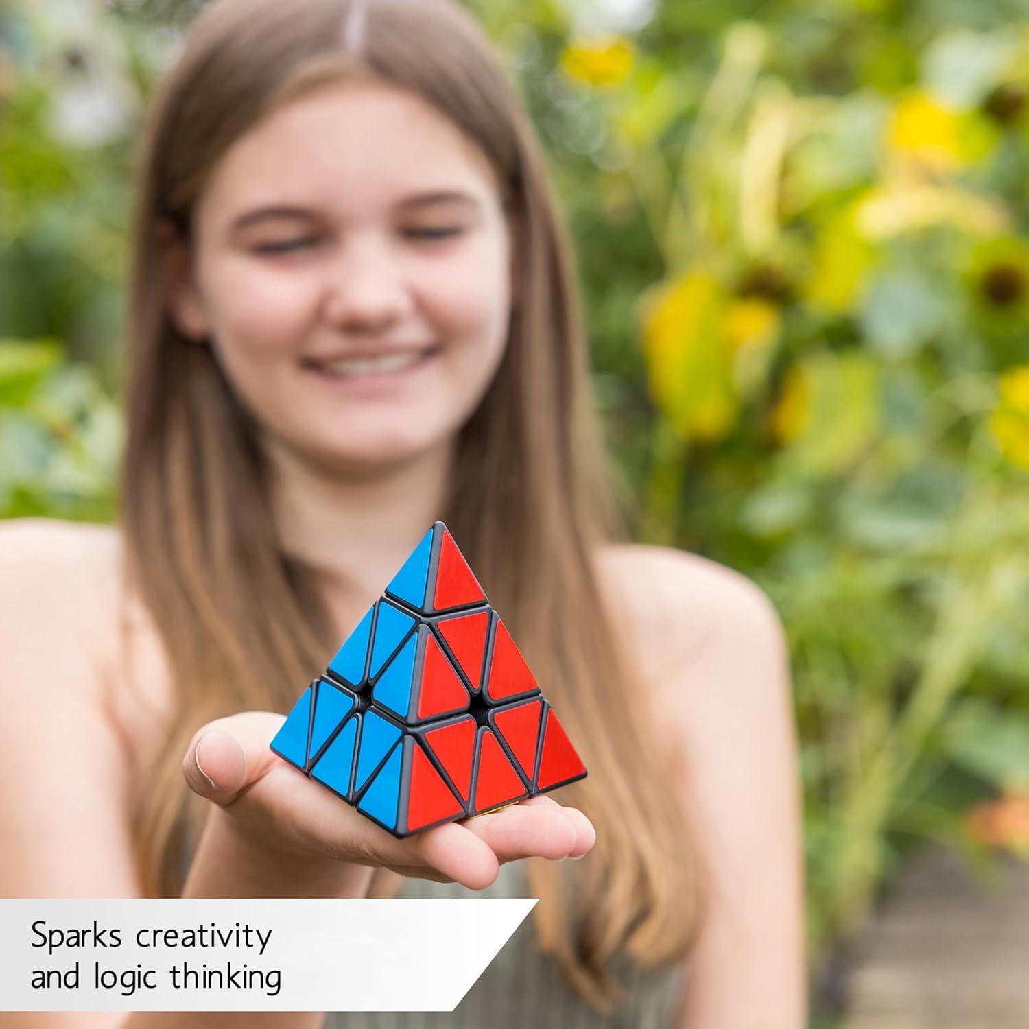 Cubo Pyraminx CUBIDI - Juguete Antiestrés para Niños 8+