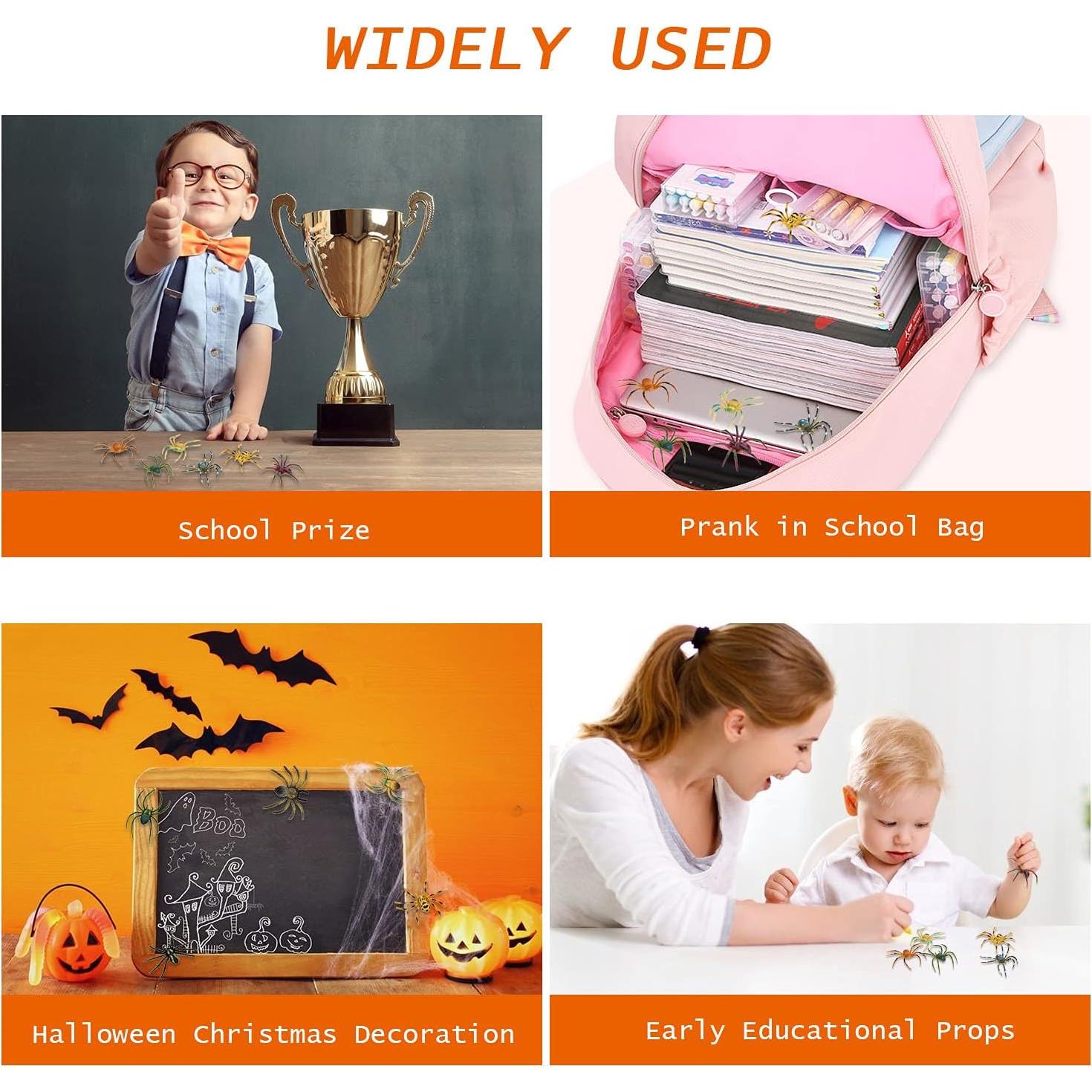 Conjunto de 12 Arañas Realistas JOKFEICE para Halloween