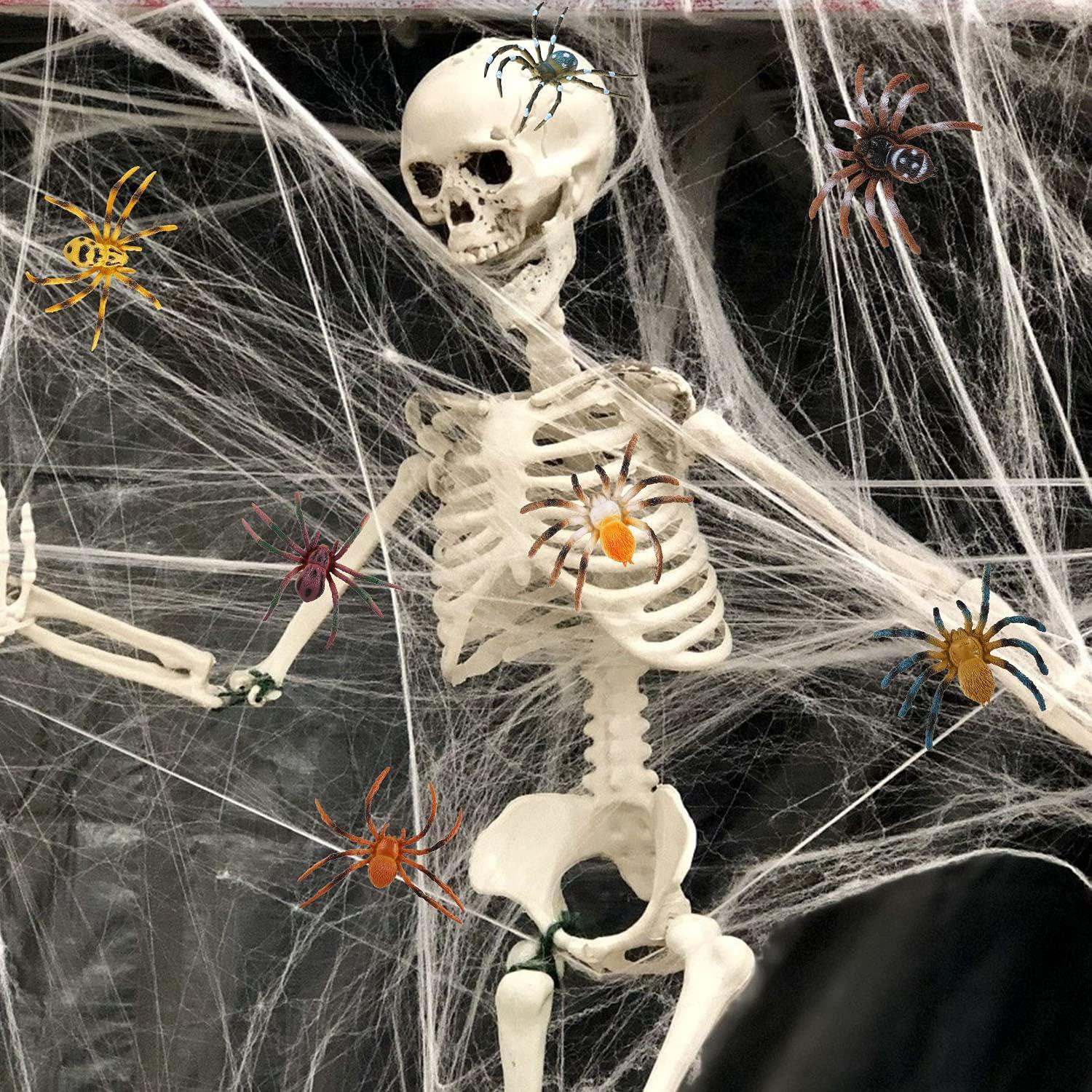 Conjunto de 12 Arañas Realistas JOKFEICE para Halloween