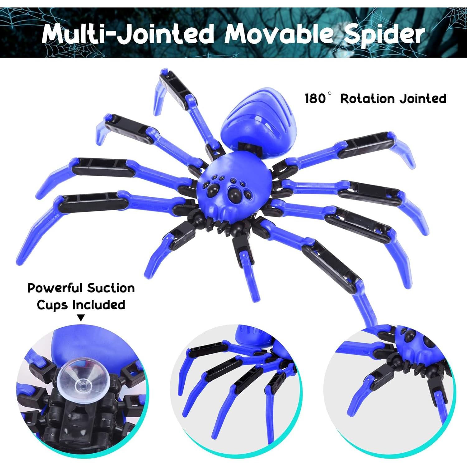 Juguete de Araña Impresa en 3D Titan Spider - Azul, 15x10 cm