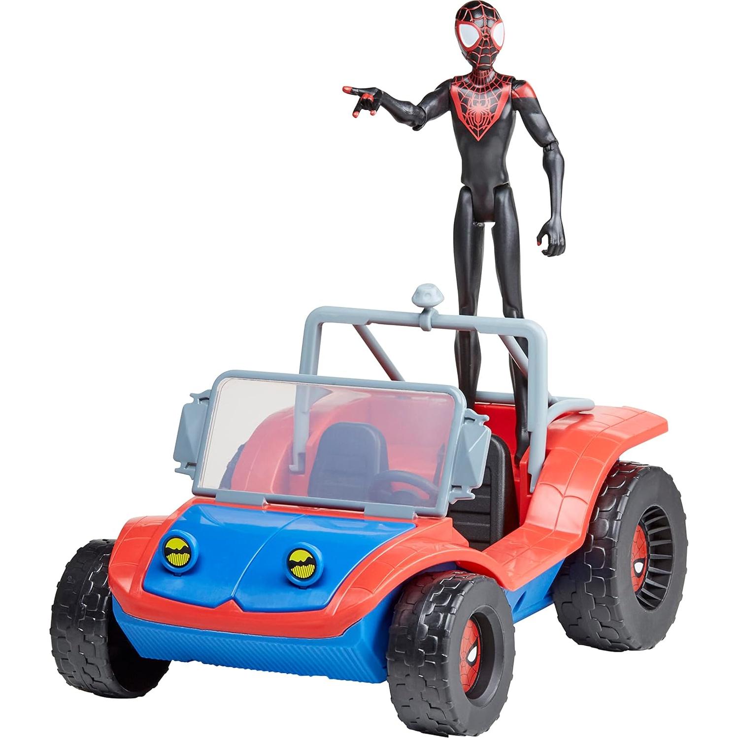 Vehículo Spider-Mobile Hasbro con figura de acción Miles Morales 15 cm