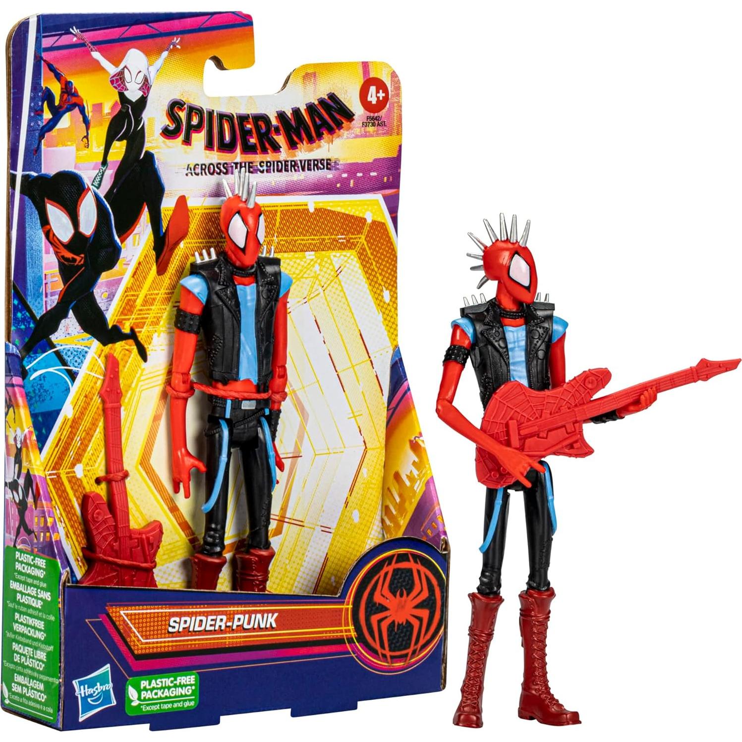 Figura de Acción Spider-Punk Marvel 15.24 cm con Guitarra