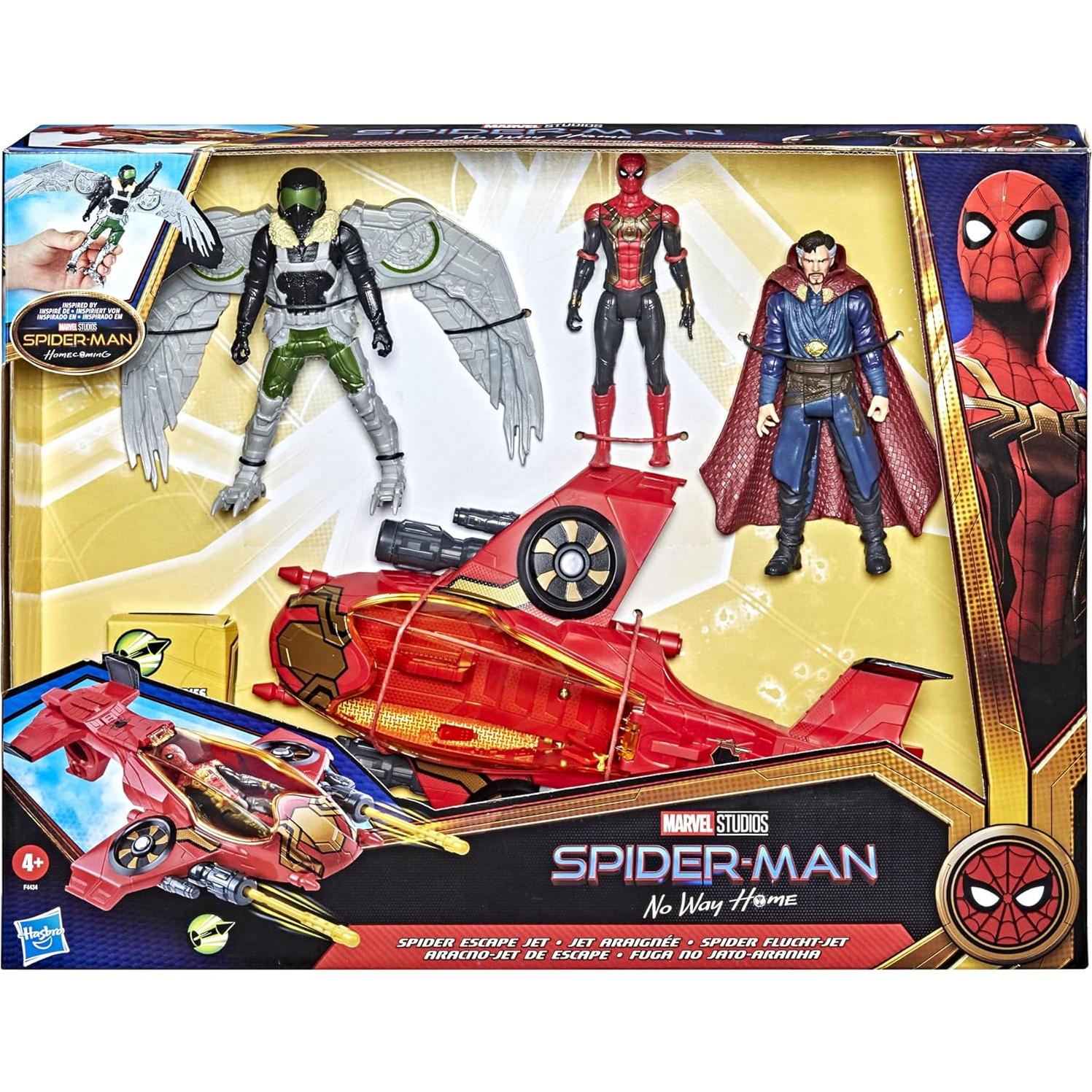 Jet de Escape Spider-Man Hasbro con 3 Figuras 15 cm