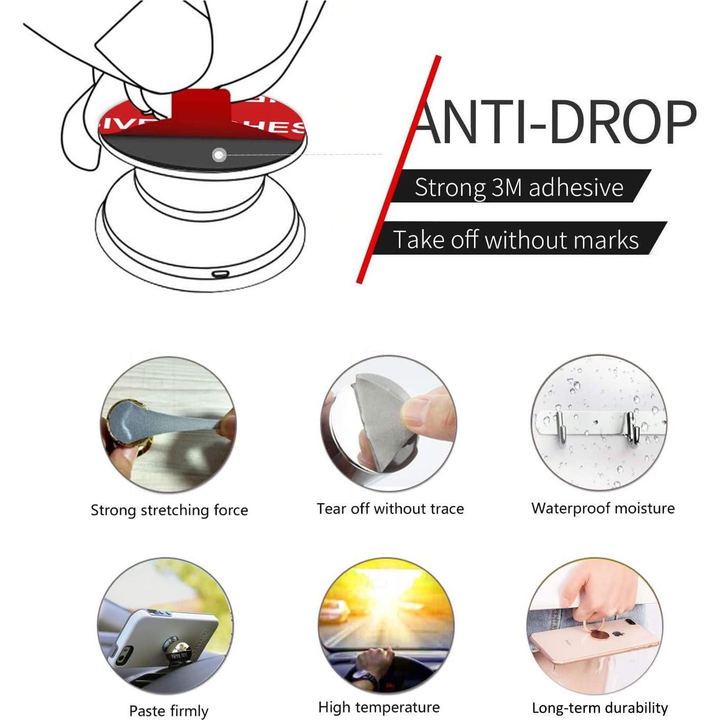 Kit de Adhesivos Doble Cara AZXYI 9 Piezas 3.56 cm Alta Resistencia