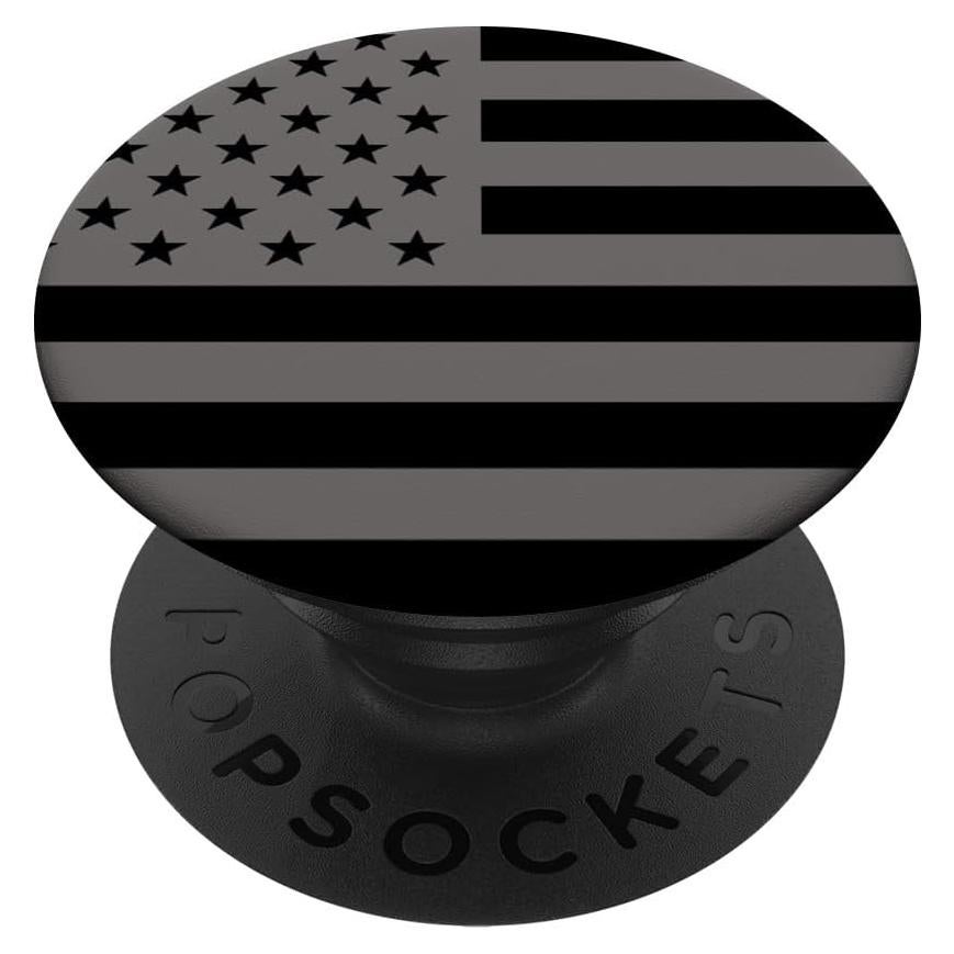 PopSockets PopGrip Bandera Americana Negra Intercambiable