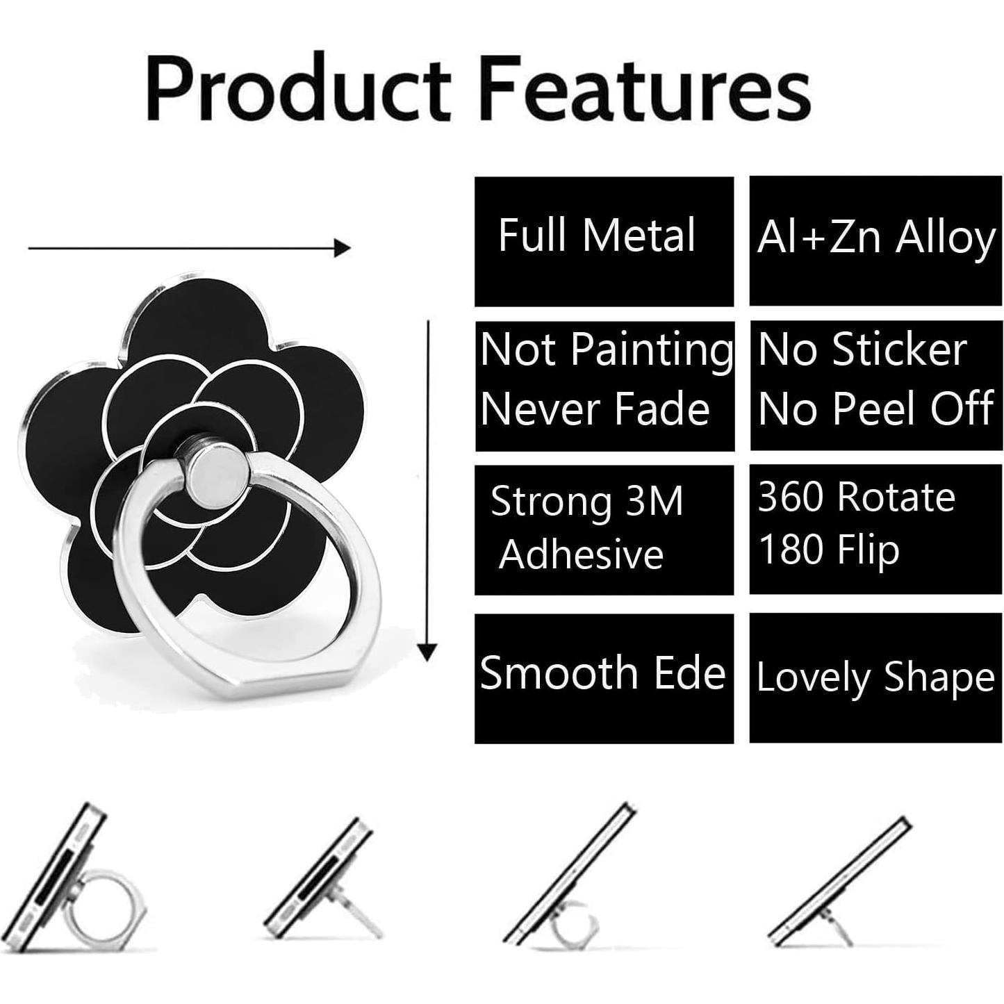 Soporte para Teléfono Celular Fwaytech Flor 360° - 4 Pack