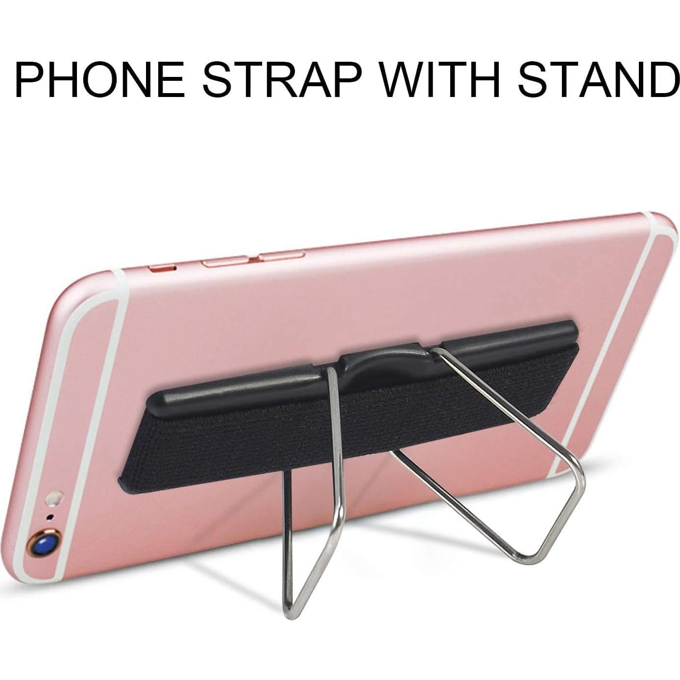 Soporte para teléfono CISID 4 Pcs con correa elástica - Negro, Plata, Rosa, Oro