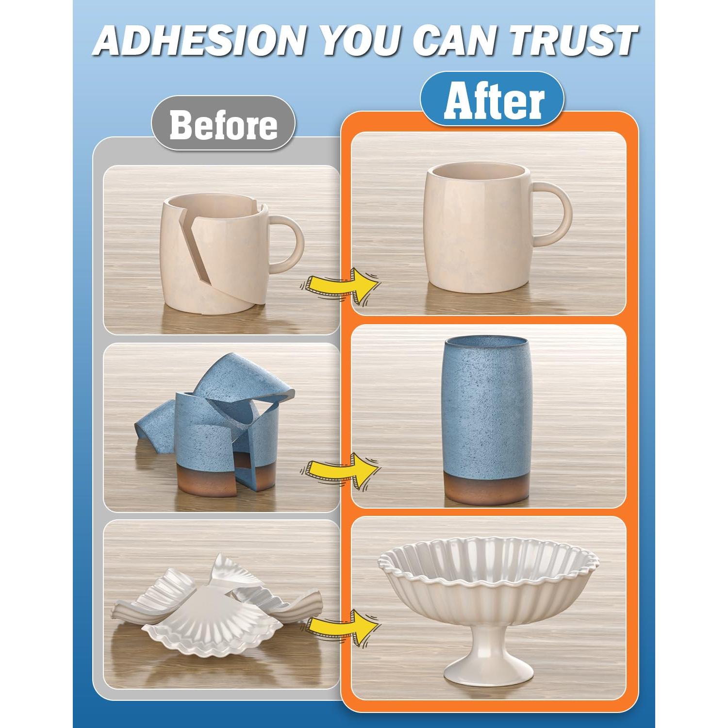 Pegamento Cerámico Jevvu 35g - Reparación de Porcelana y Cerámica