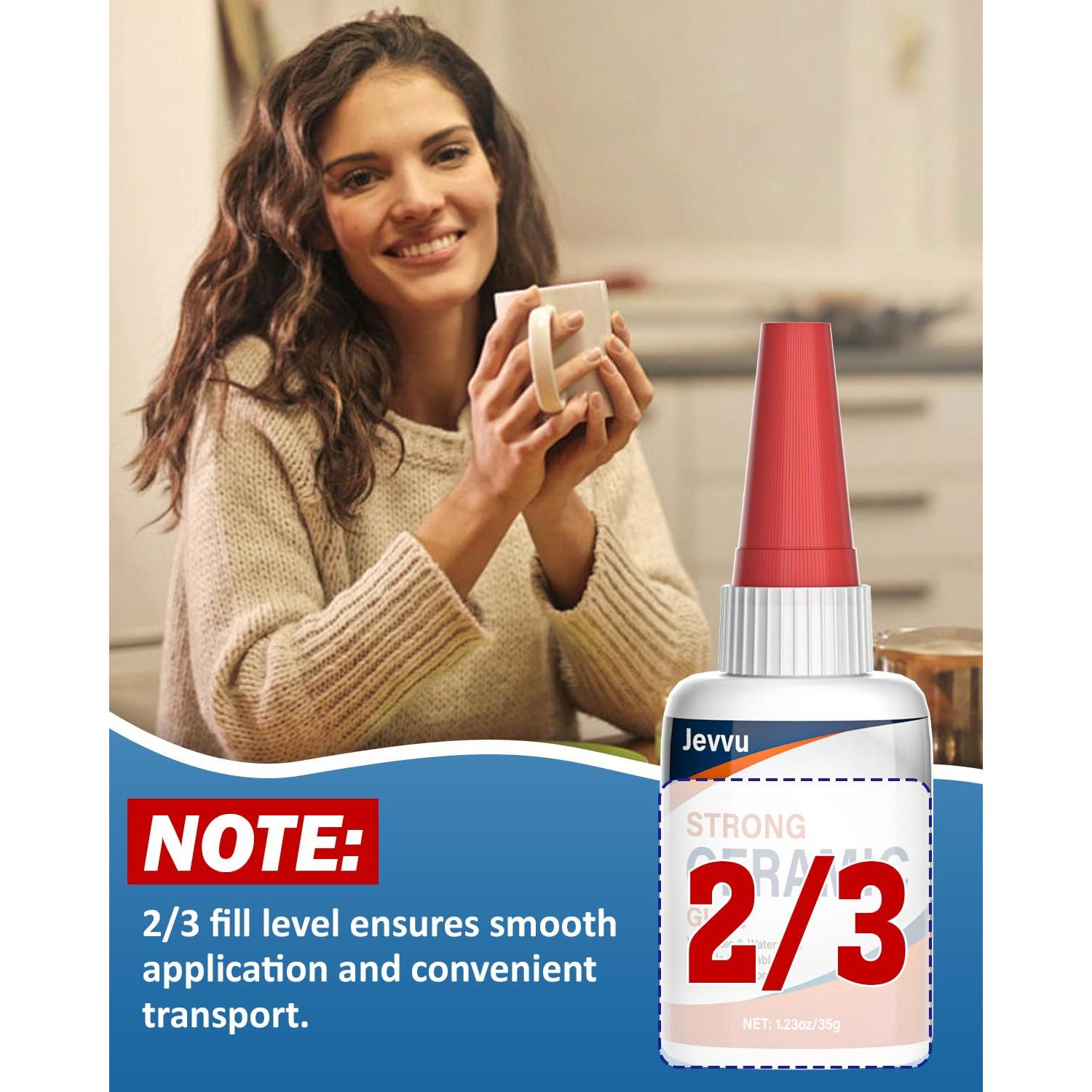 Pegamento Cerámico Jevvu 35g - Reparación de Porcelana y Cerámica