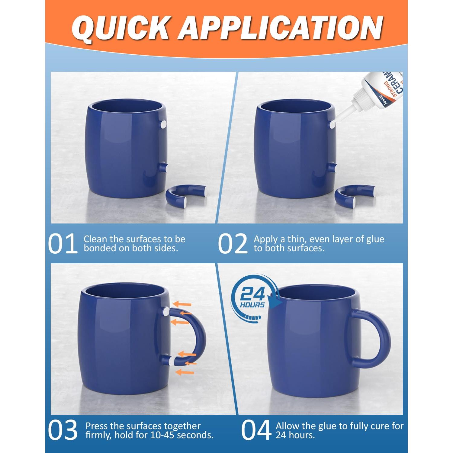 Pegamento Cerámico Jevvu 35g - Reparación de Porcelana y Cerámica