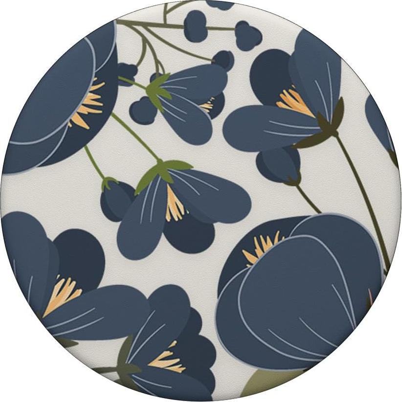 PopSockets PopGrip Floral Azul Marino Intercambiable 10.9x8.6cm