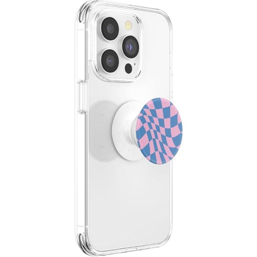PopSockets Agarre Adhesivo Cuadrícula Ondulada para Teléfono