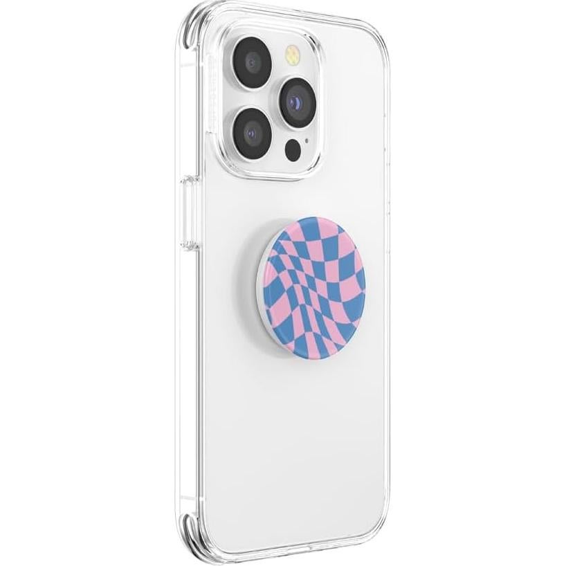 PopSockets Agarre Adhesivo Cuadrícula Ondulada para Teléfono