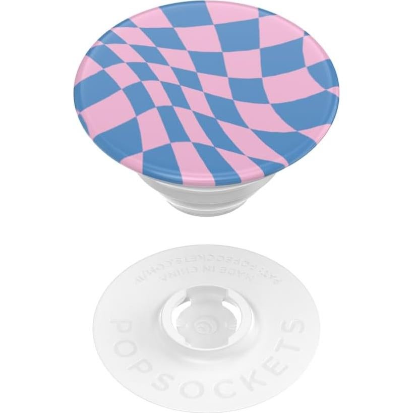 PopSockets Agarre Adhesivo Cuadrícula Ondulada para Teléfono