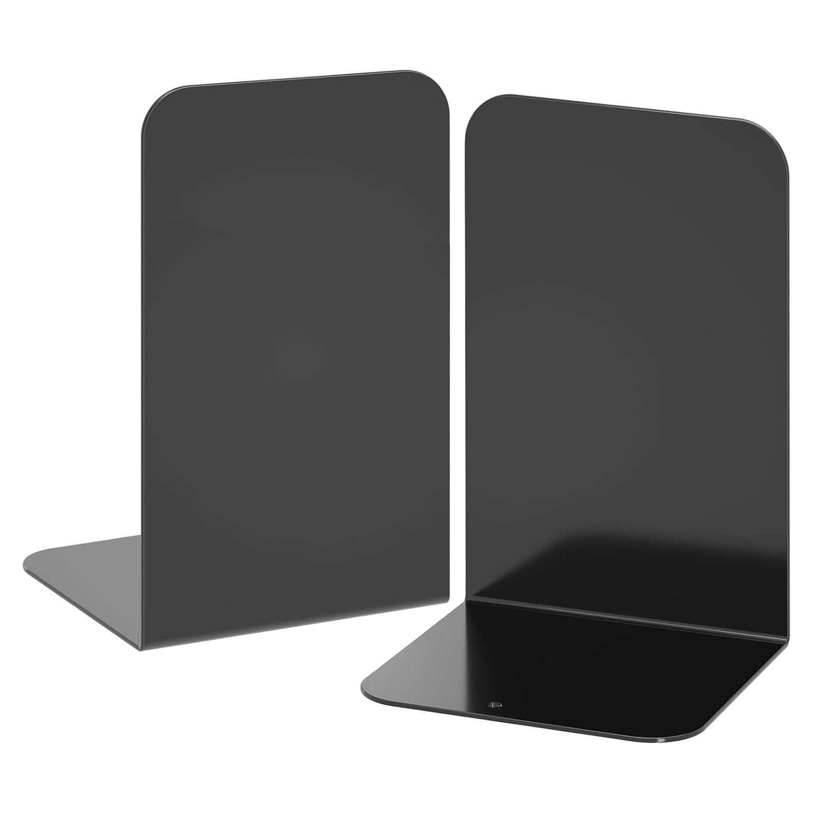 Soportes de libros VFINE de metal negro - 20.32 cm, 1 par