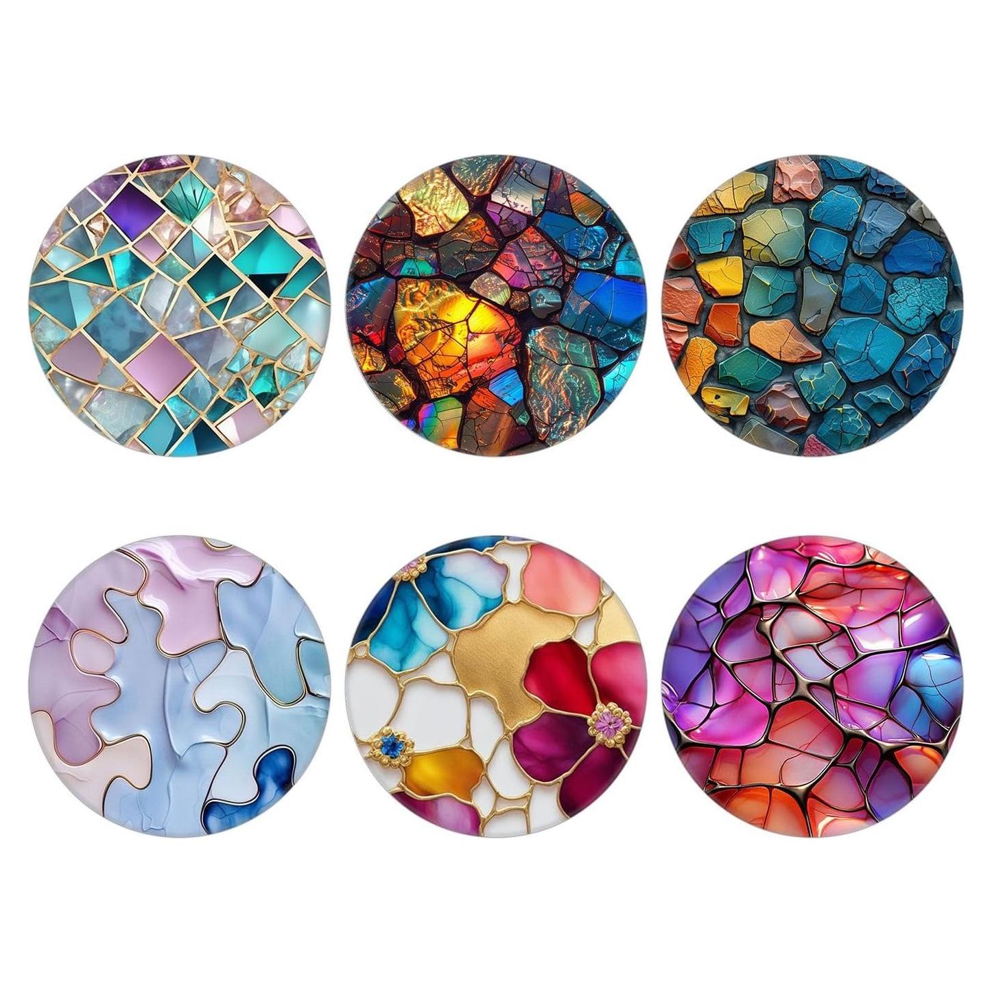 Soporte Colapsable para Teléfonos Móviles Nsotts 6 Paquetes Mármol Rosa Dorado