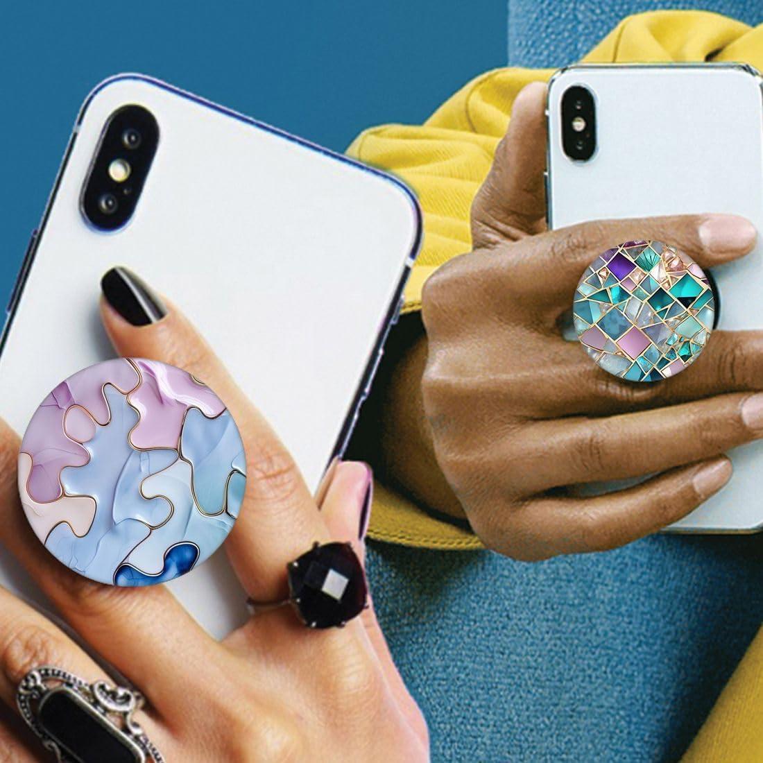 Soporte Colapsable para Teléfonos Móviles Nsotts 6 Paquetes Mármol Rosa Dorado