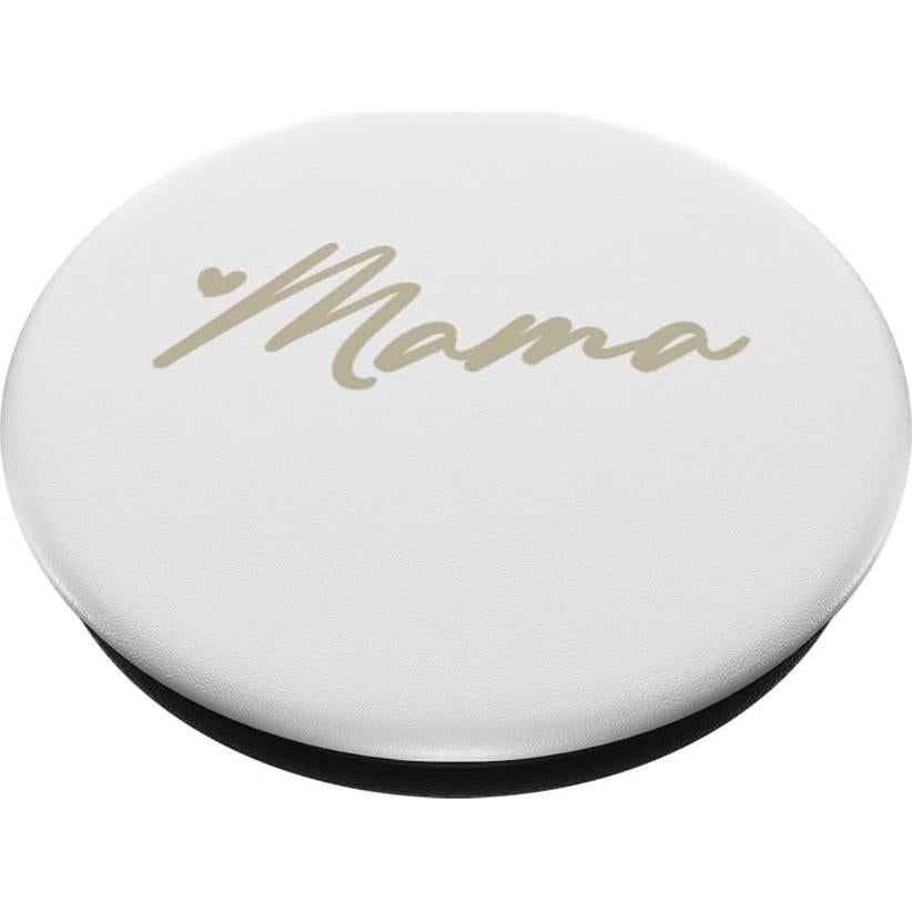 PopSockets Adhesivo PopGrip Beige Blanco Corazón Mamá