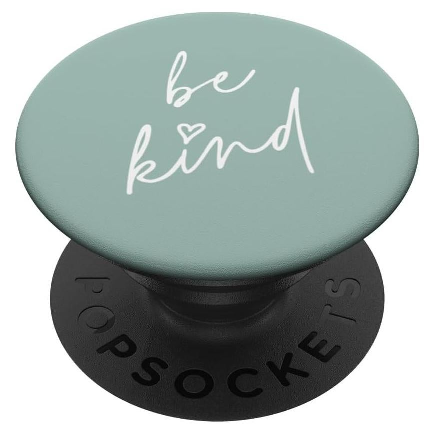 PopSockets PopGrip Estándar 'Sé Amable' Diseño Inspirador Verde
