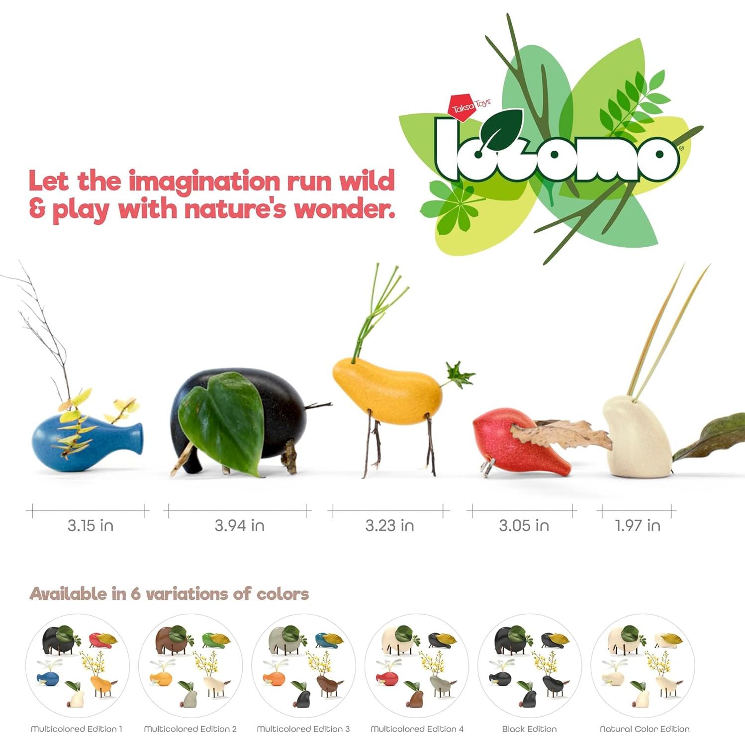 Figuras de Animales de Madera Taksa Toys Edición Negra