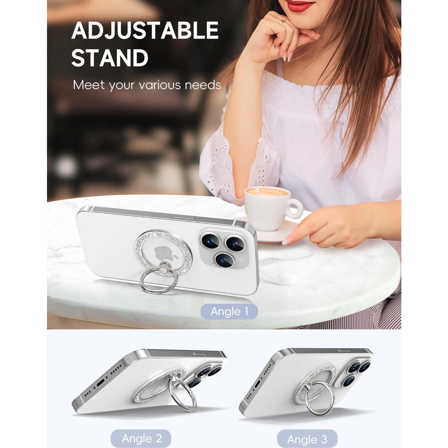 Soporte Magnético para Teléfono KOLIYALIC Brillo Rosa MagSafe