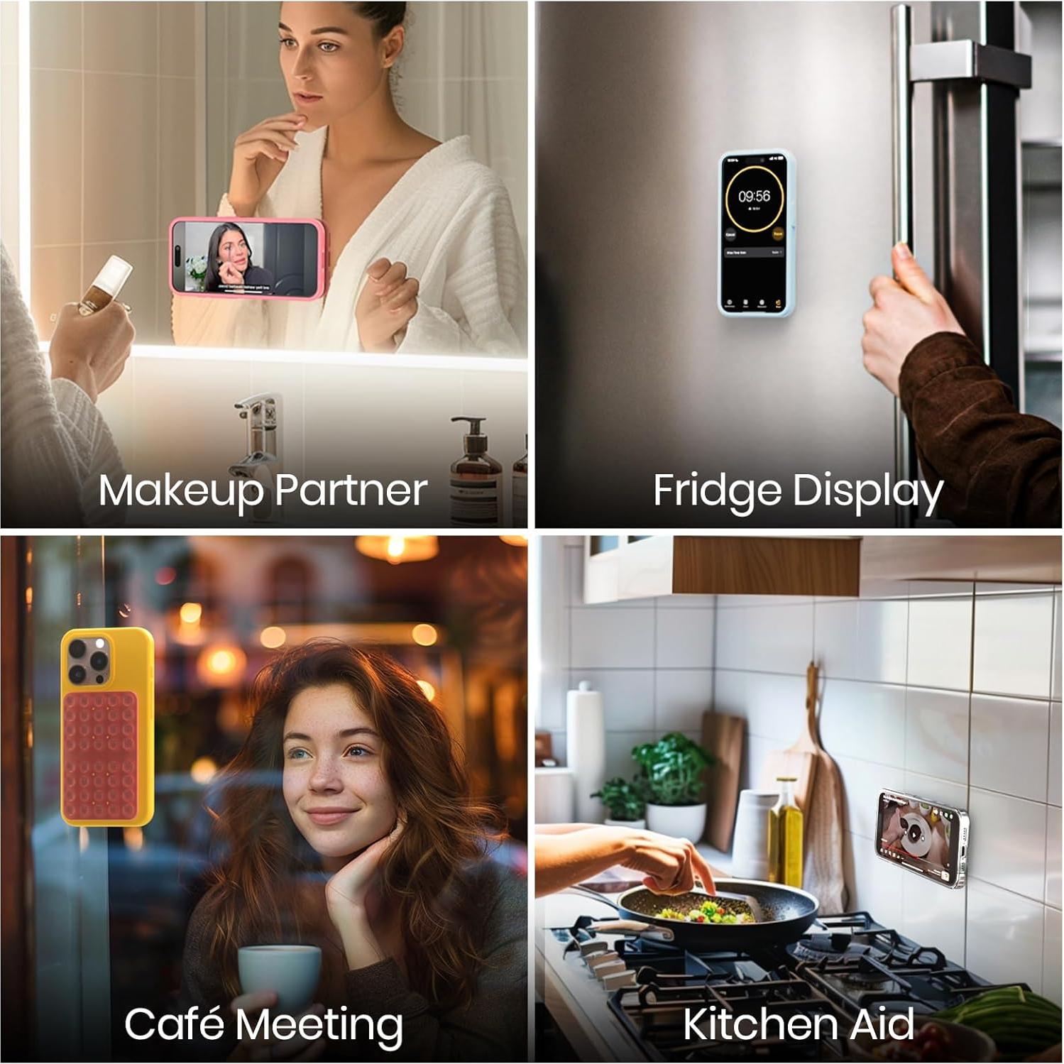 Klearlook Soporte de Teléfono con Ventosa Doble Cara Rosa Claro