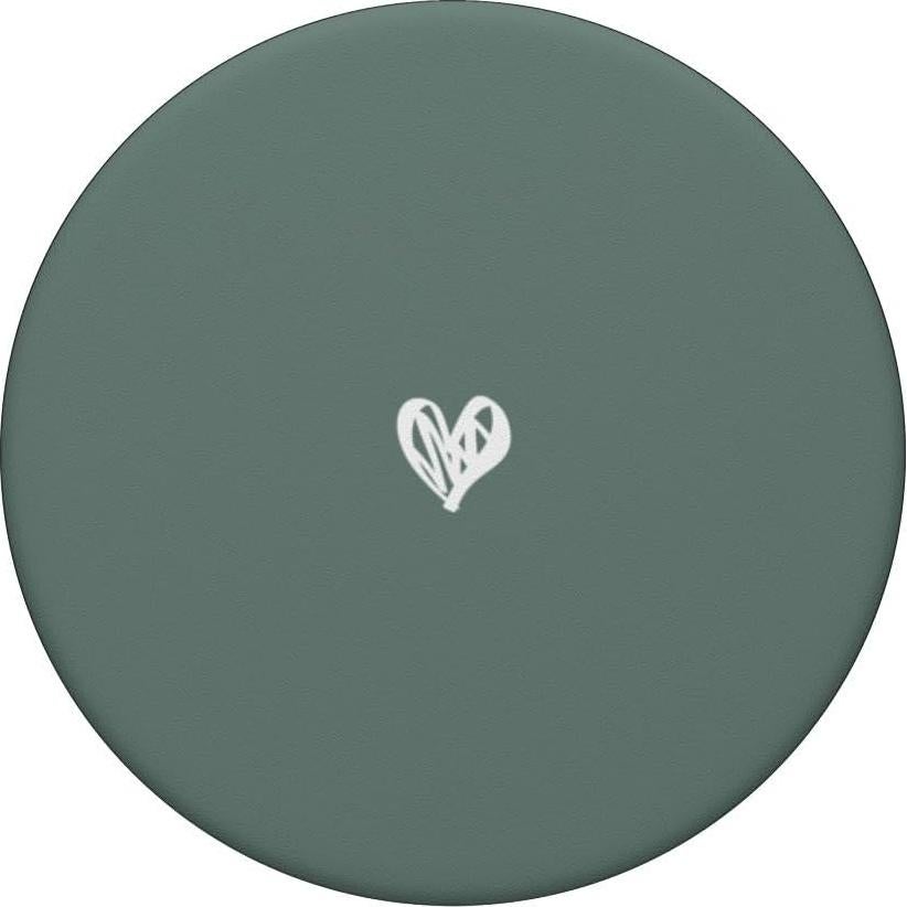 PopSockets Adhesivo PopGrip Corazón Verde Salvia Minimalista