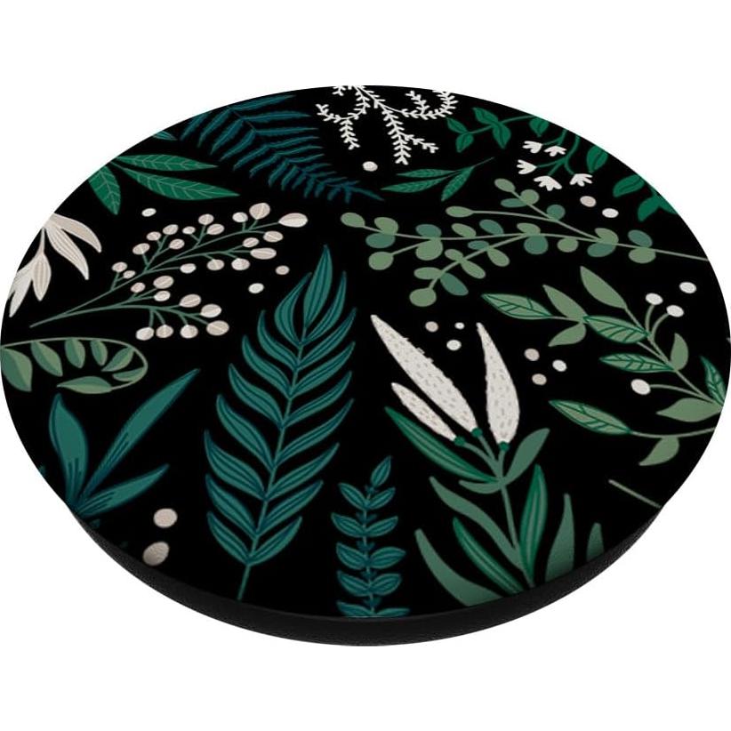 PopSockets Botanical PopGrip Patrón Floral Verde y Baya Blanca