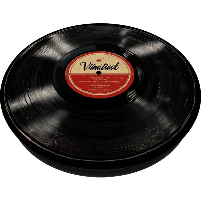 PopSockets Adhesivo PopGrip Reproductor de Vinilo Negro