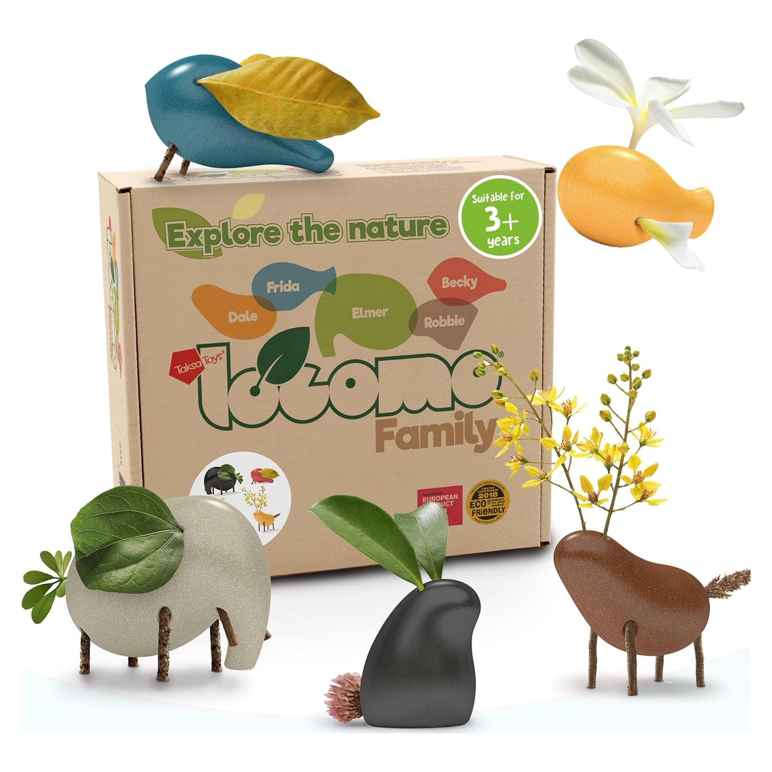 Figuras de Animales de Madera Taksa Toys 5 Piezas Montessori