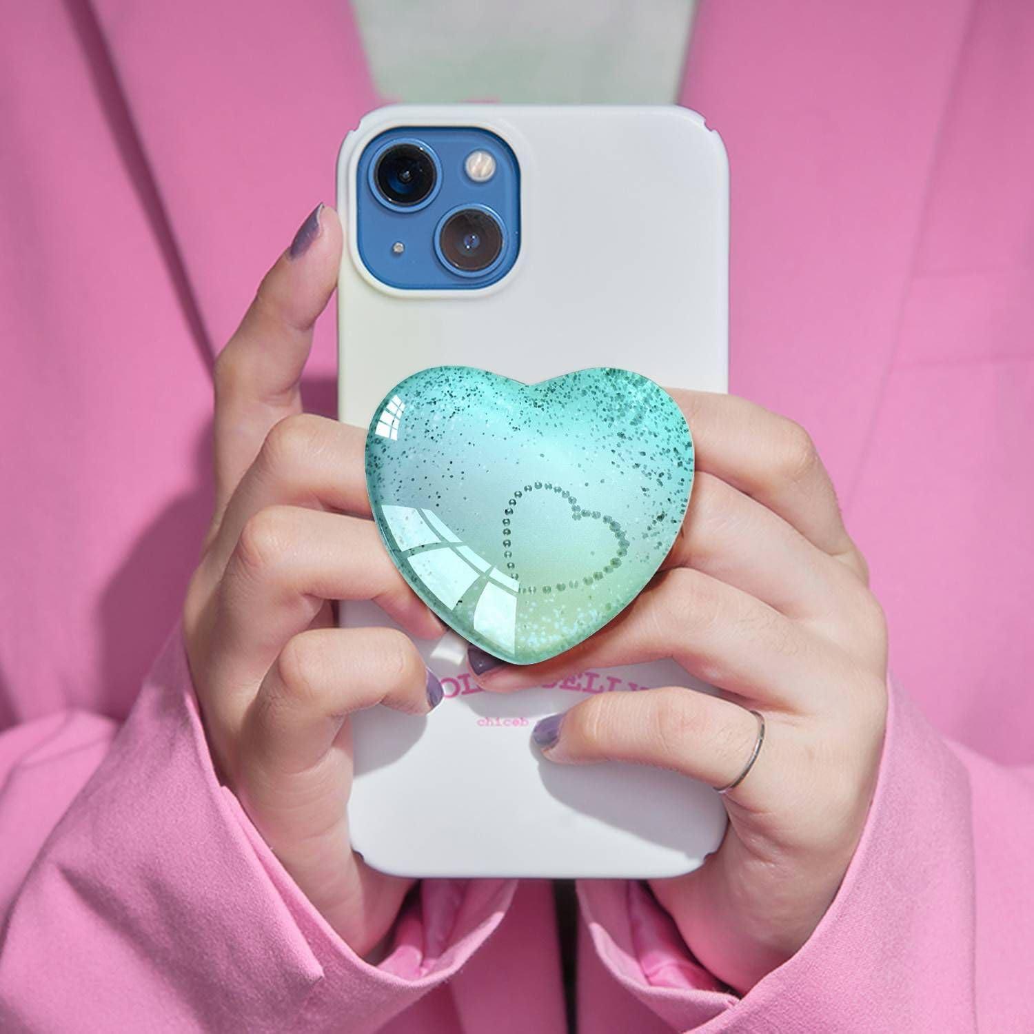 Soporte Colapsable para Teléfono Móvil Ksadiye Corazón Verde