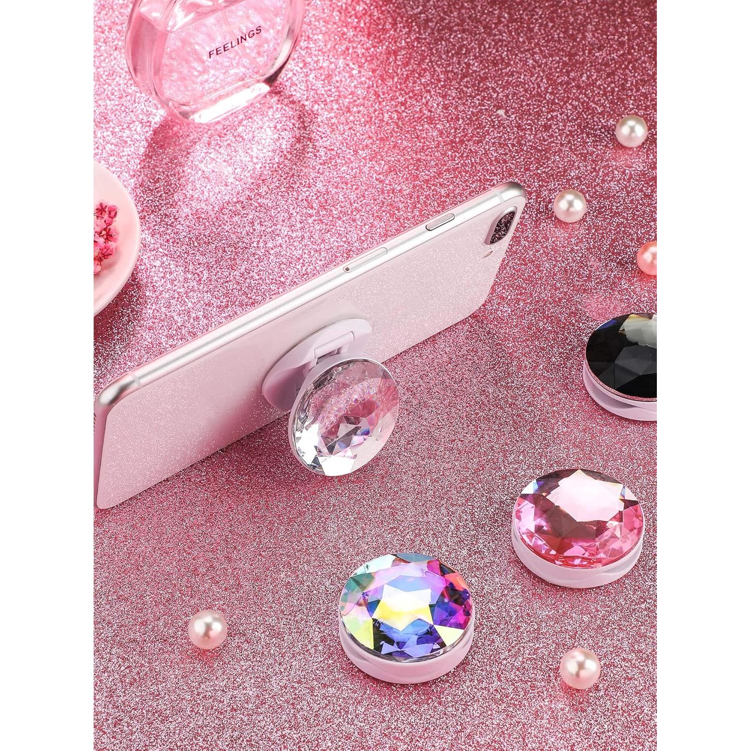 4 Soportes de Teléfono Colapsables Weewooday - Diamante Plástico