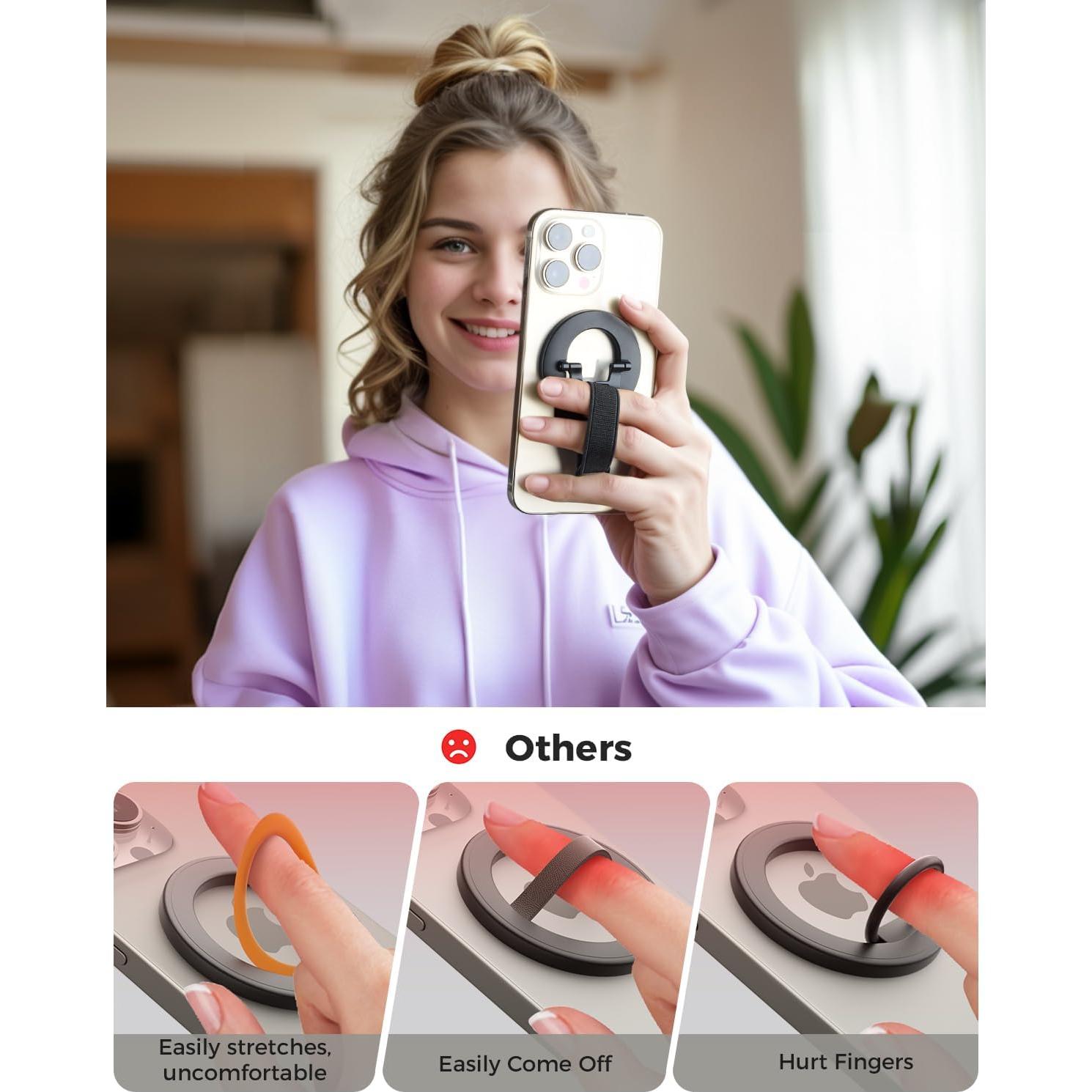 Soporte Magnético para Teléfono MagSafe SUPERONE Oro Rosa