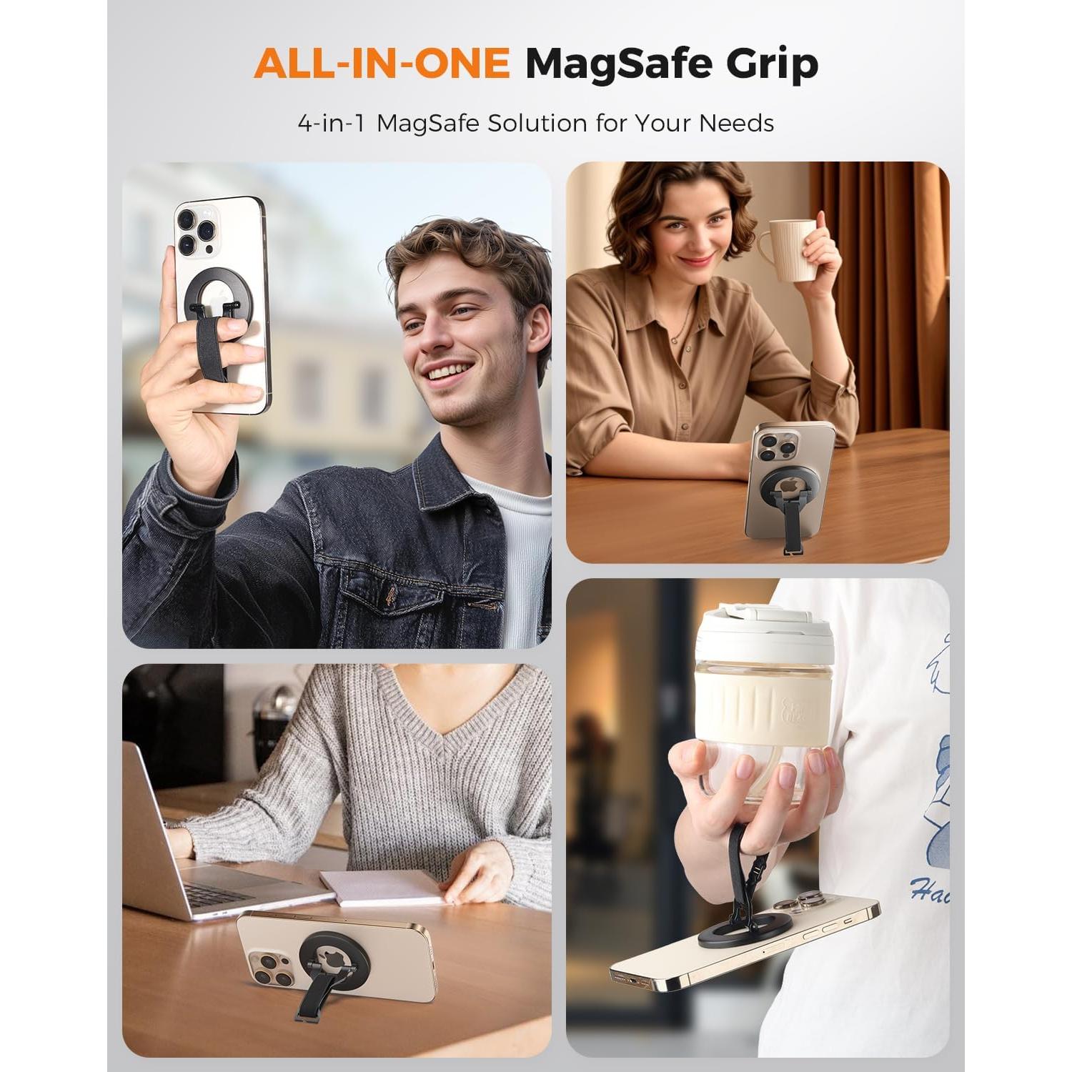 Soporte Magnético para Teléfono MagSafe SUPERONE Oro Rosa