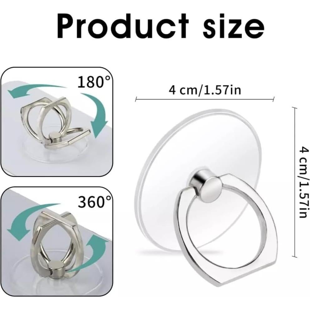 Soporte de Anillo para Teléfono Móvil Ralhaywi 4 Pcs 360°